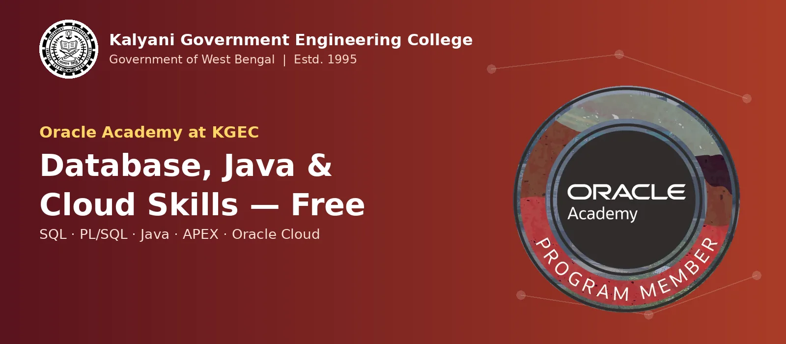 Oracle Academy at KGEC: Your Free Path to Database, Java and Cloud Skills